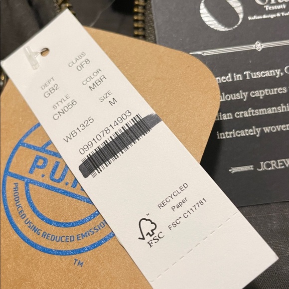 J. Crew Cropped Barn Jacket in Ripstop Cotton Mossy Brown Size Med NWT - Picture 4 of 10